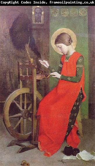 Marianne Stokes St Elizabeth of Hungary Spinning for the Poor